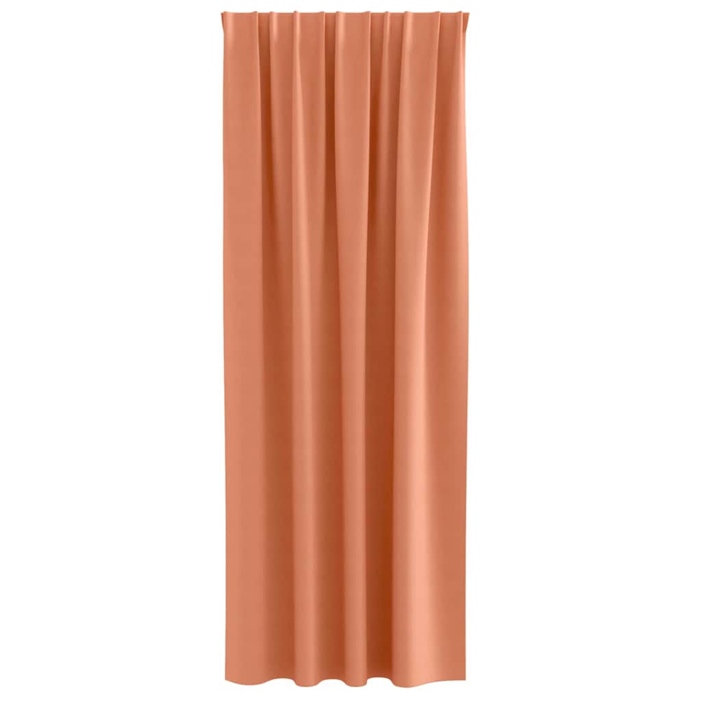 Fekete Függöny Gyűrűkkel 2 pcs Terrakotta 260 x 140 cm