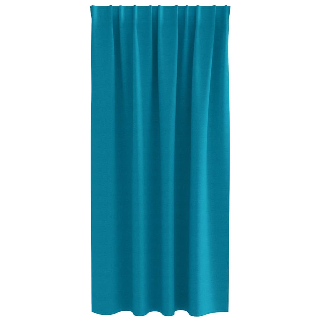 Fekete Függöny Gyűrűkkel 2 pcs Türkiz 175 x 140 cm Poliészter