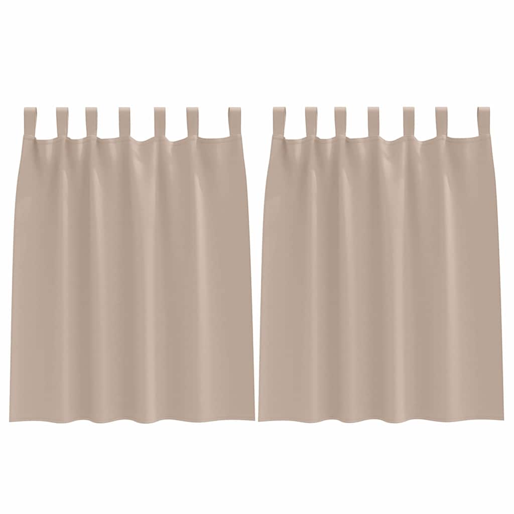 Fekete Függöny Gyűrűkkel 2 pcs Tópszínű 140 x 140 cm Poliészter