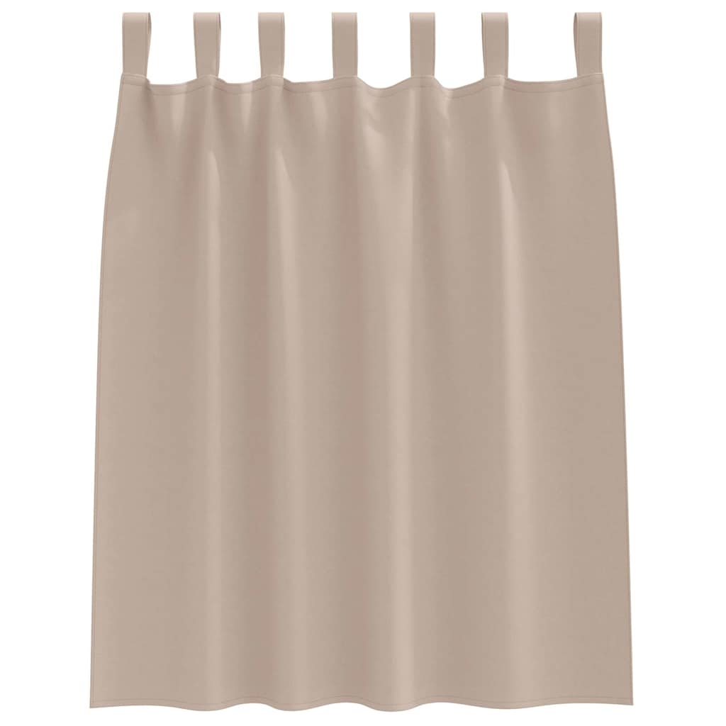 Fekete Függöny Gyűrűkkel 2 pcs Tópszínű 140 x 140 cm Poliészter