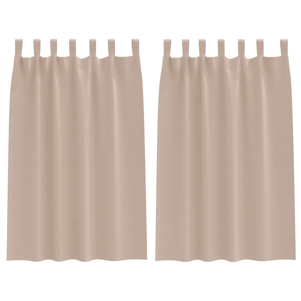 Fekete Függöny Gyűrűkkel 2 pcs Tópszínű 175 x 140 cm Poliészter