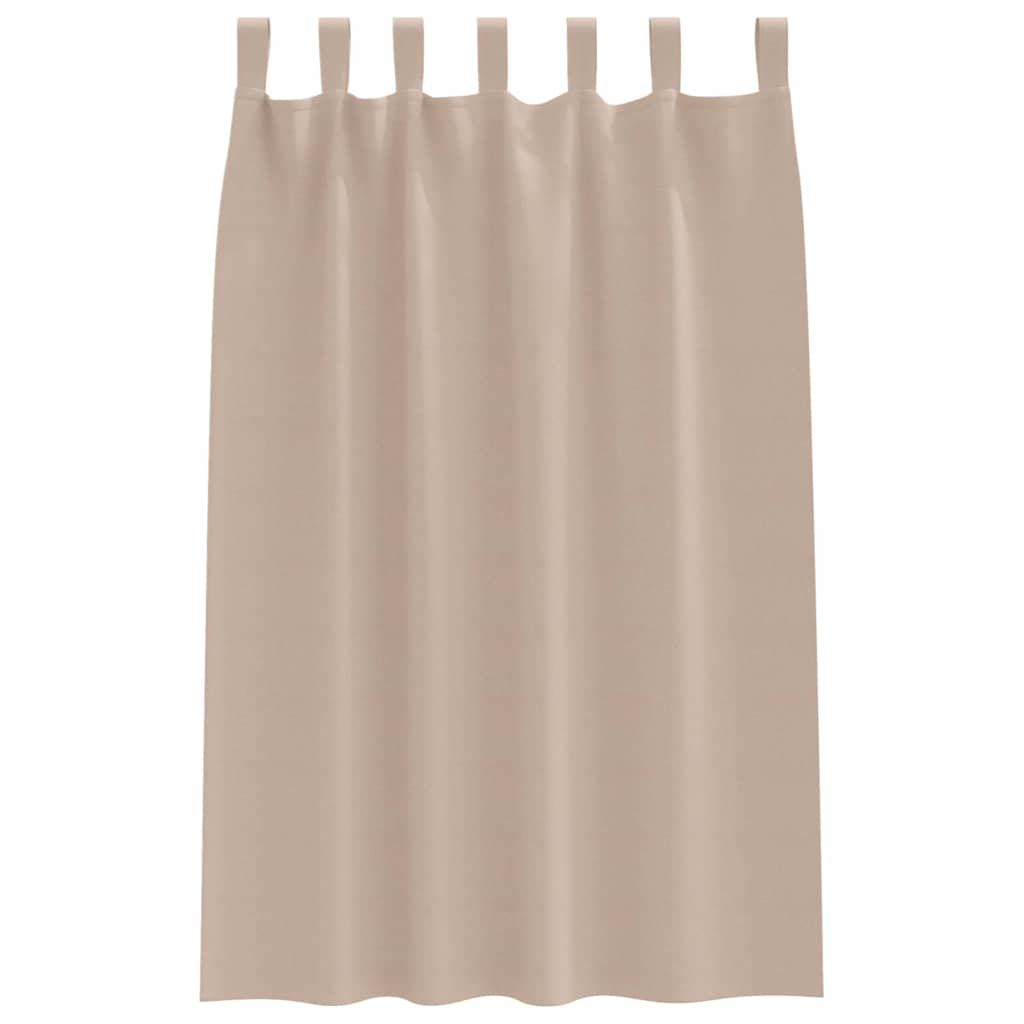Fekete Függöny Gyűrűkkel 2 pcs Tópszínű 175 x 140 cm Poliészter