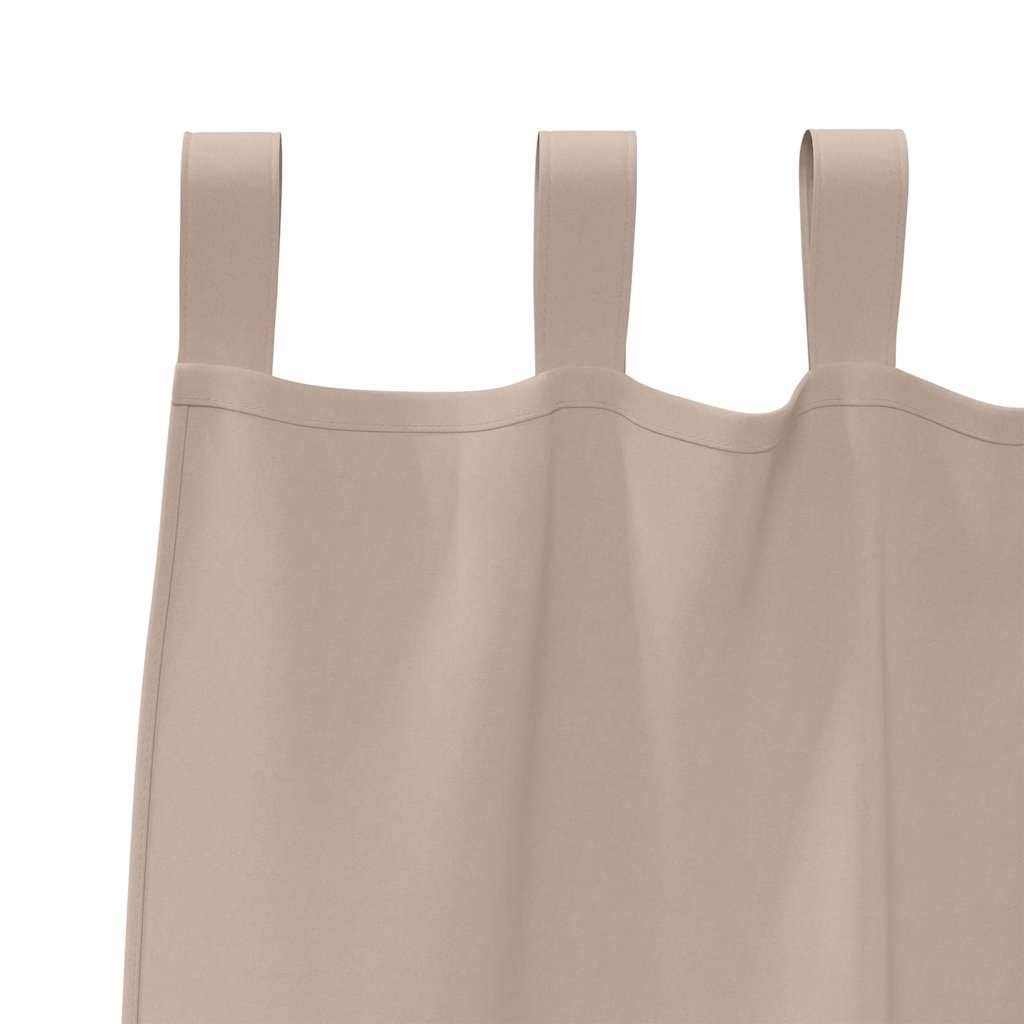 Fekete Függöny Gyűrűkkel 2 pcs Tópszínű 245 x 140 cm Poliészter
