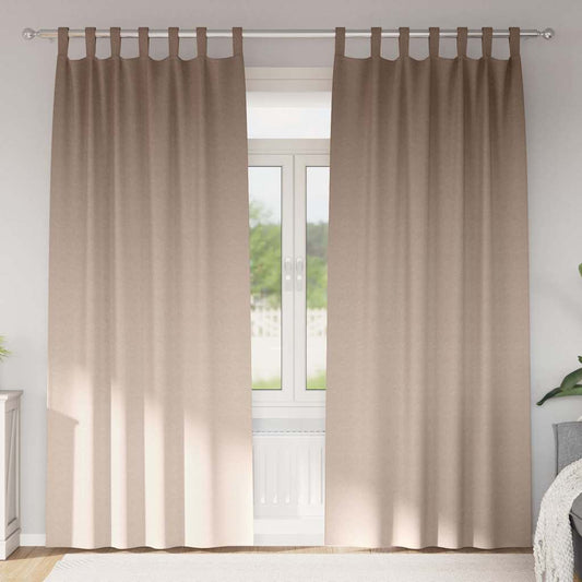 Fekete Függöny Gyűrűkkel 2 pcs Tópszínű 245 x 140 cm Poliészter