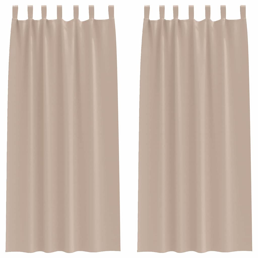 Fekete Függöny Gyűrűkkel 2 pcs Tópszínű 245 x 140 cm Poliészter