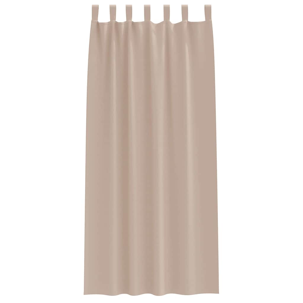 Fekete Függöny Gyűrűkkel 2 pcs Tópszínű 245 x 140 cm Poliészter