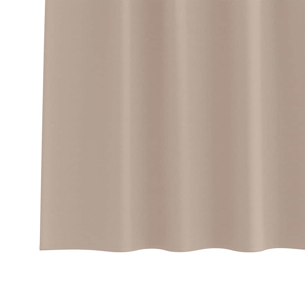 Fekete Függöny Gyűrűkkel 2 pcs Tópszínű 260 x 140 cm Poliészter