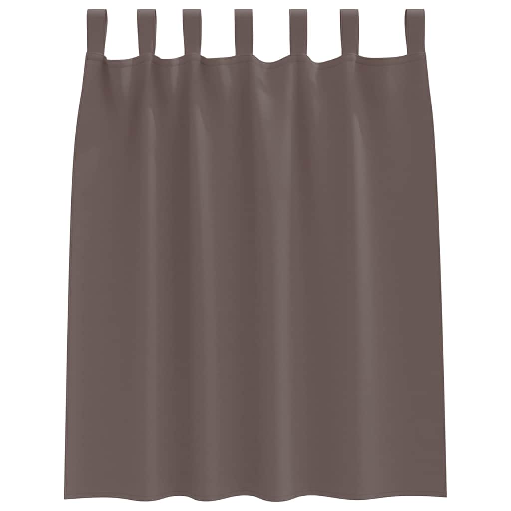 Fekete Függöny Gyűrűkkel 2 pcs Sötét Barna 140 x 140 cm