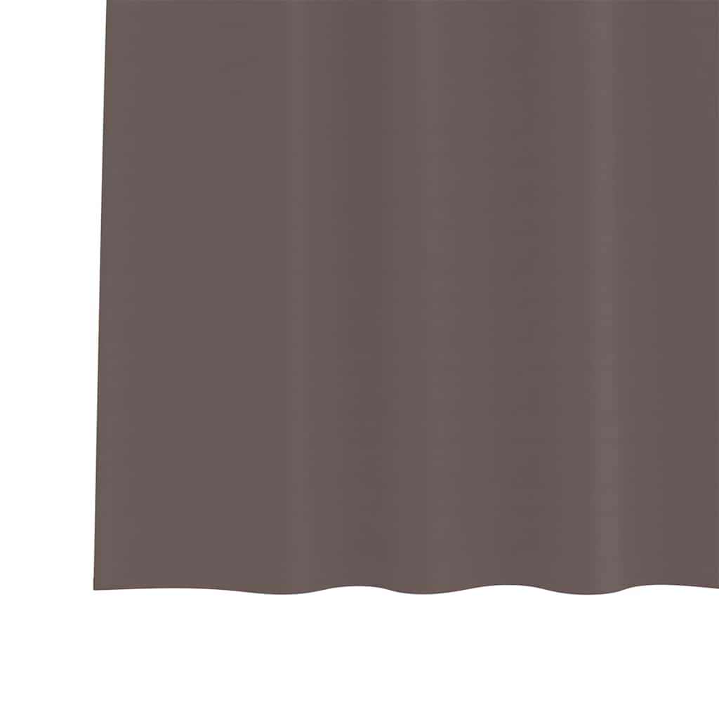 Fekete Függöny Gyűrűkkel 2 pcs Sötét Barna 175 x 140 cm