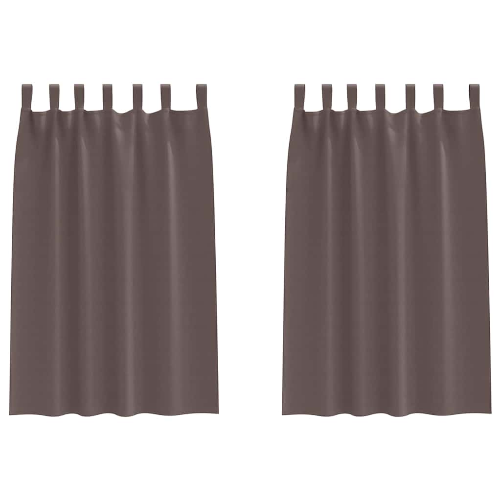 Fekete Függöny Gyűrűkkel 2 pcs Sötét Barna 175 x 140 cm