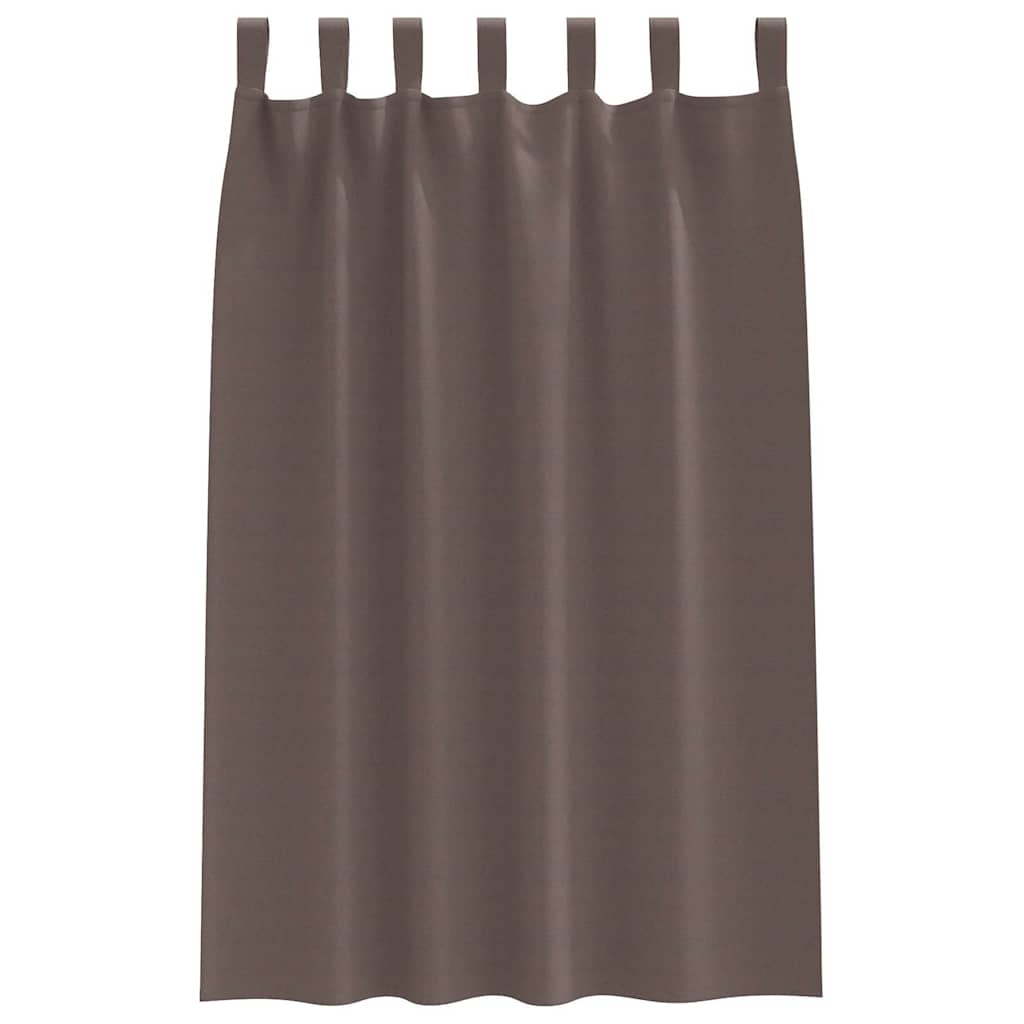 Fekete Függöny Gyűrűkkel 2 pcs Sötét Barna 175 x 140 cm