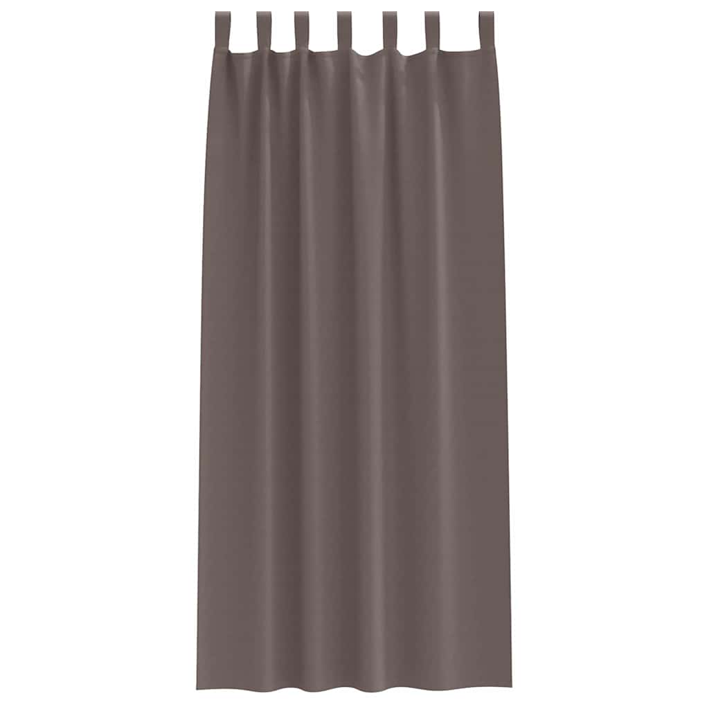 Fekete Függöny Gyűrűkkel 2 pcs Sötét Barna 260 x 140 cm