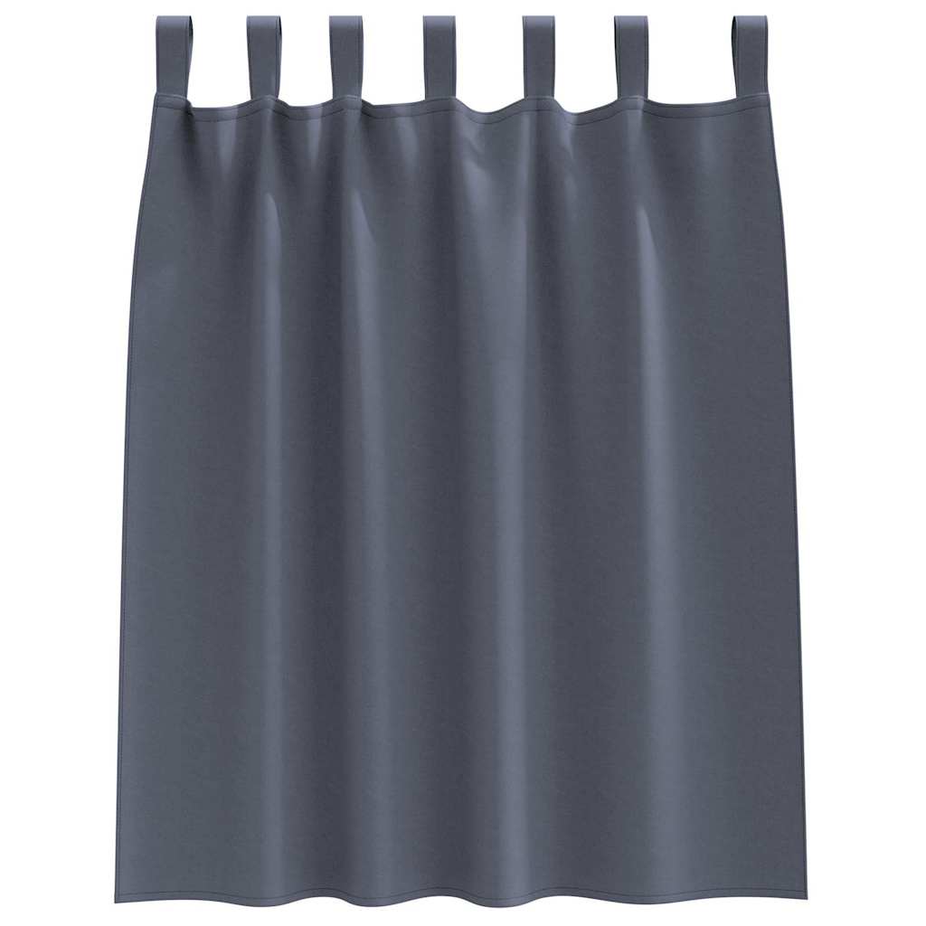 Fekete Függöny Gyűrűkkel 2 pcs Antracit 140 x 140 cm Poliészter