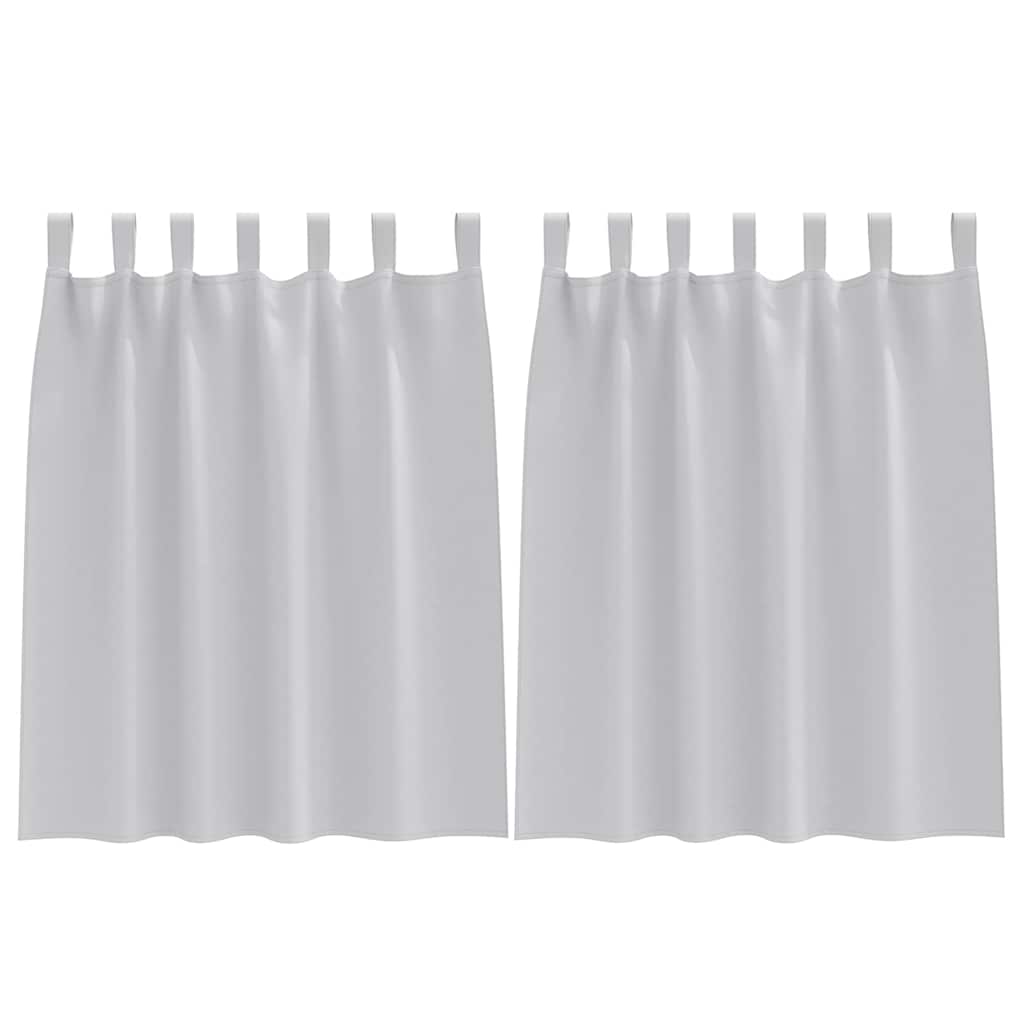 Fekete Függöny Gyűrűkkel 2 pcs Világosszürke 140 x 140 cm