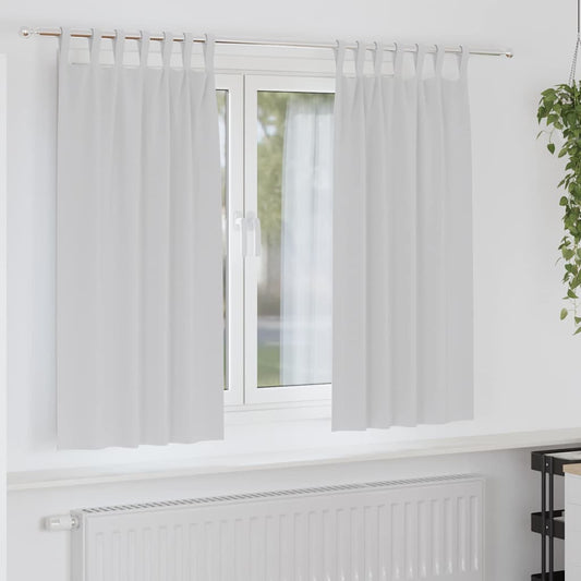 Fekete Függöny Gyűrűkkel 2 pcs Halvány szürke 175 x 140 cm
