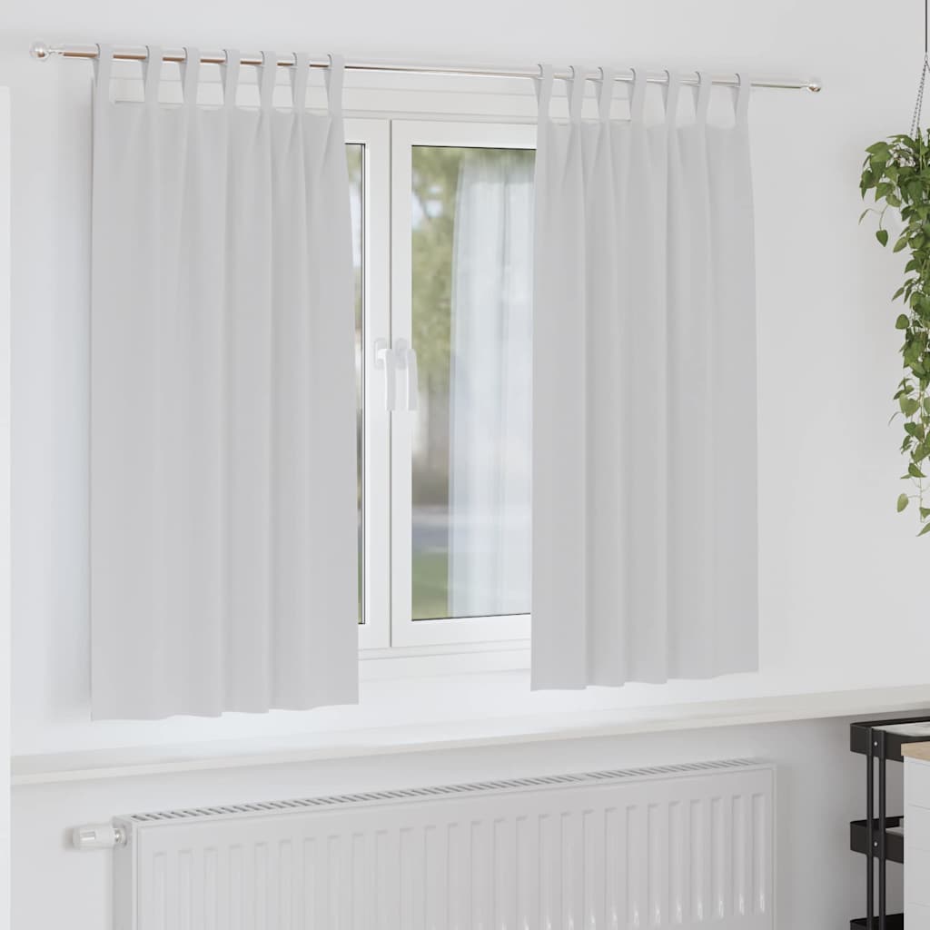 Fekete Függöny Gyűrűkkel 2 pcs Halvány szürke 175 x 140 cm