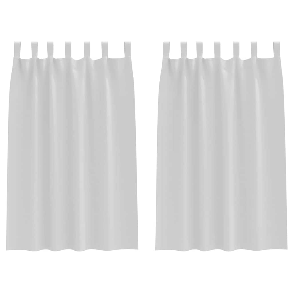 Fekete Függöny Gyűrűkkel 2 pcs Halvány szürke 175 x 140 cm