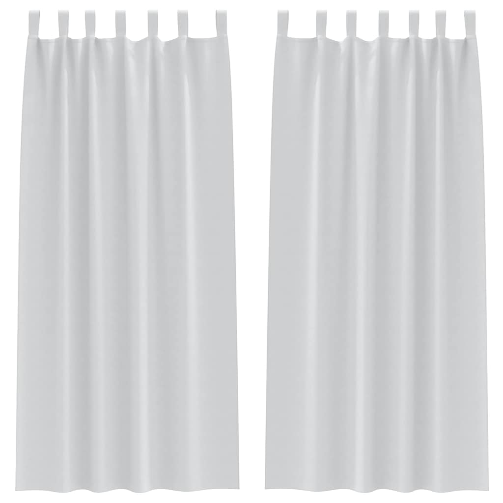 Fekete Függöny Gyűrűkkel 2 pcs Halvány szürke 245 x 140 cm