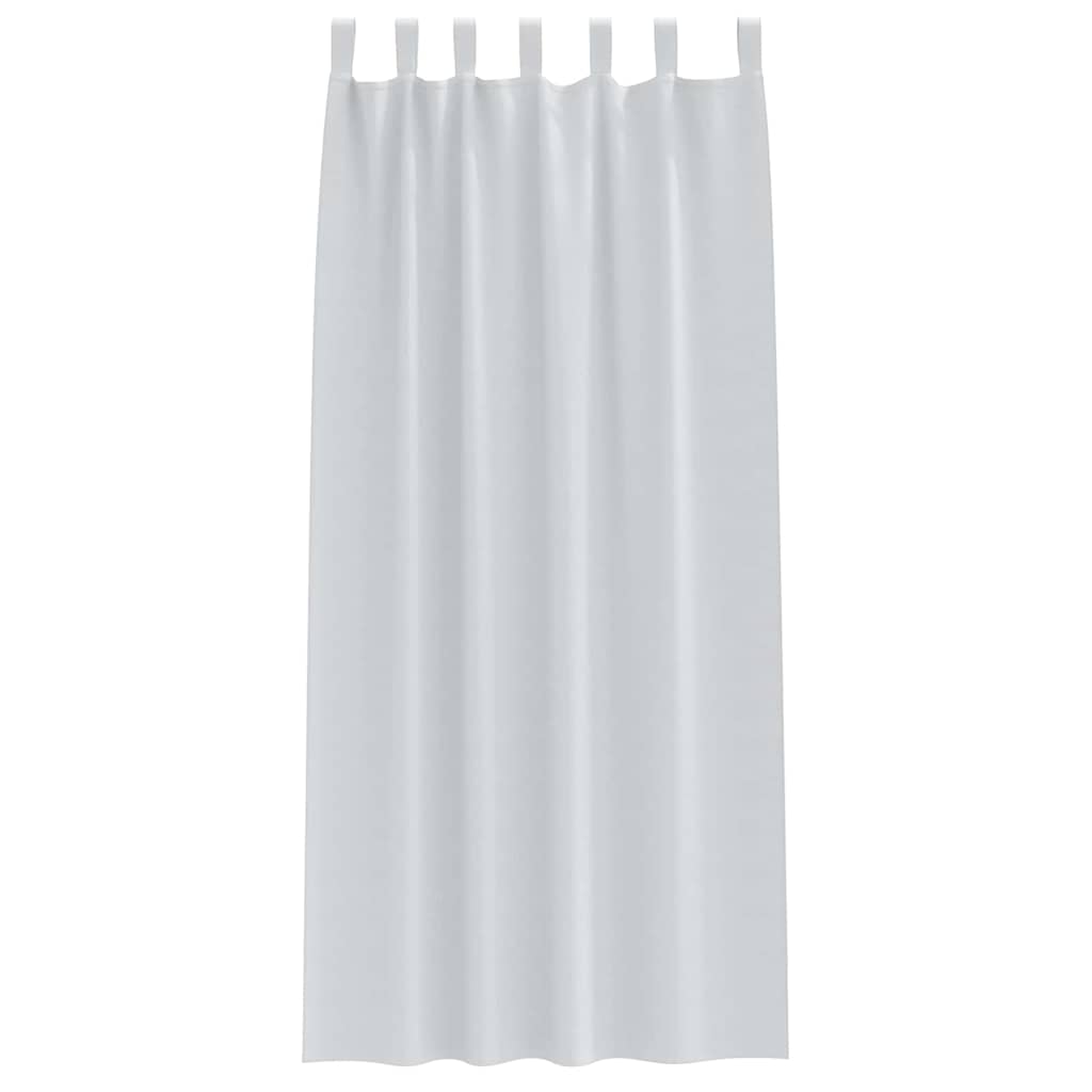 Fekete Függöny Gyűrűkkel 2 pcs Halvány szürke 245 x 140 cm