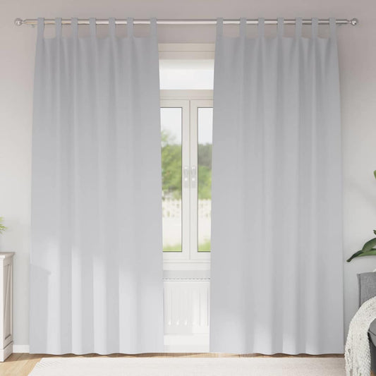 Fekete Függöny Gyűrűkkel 2 pcs Halvány szürke 260 x 140 cm