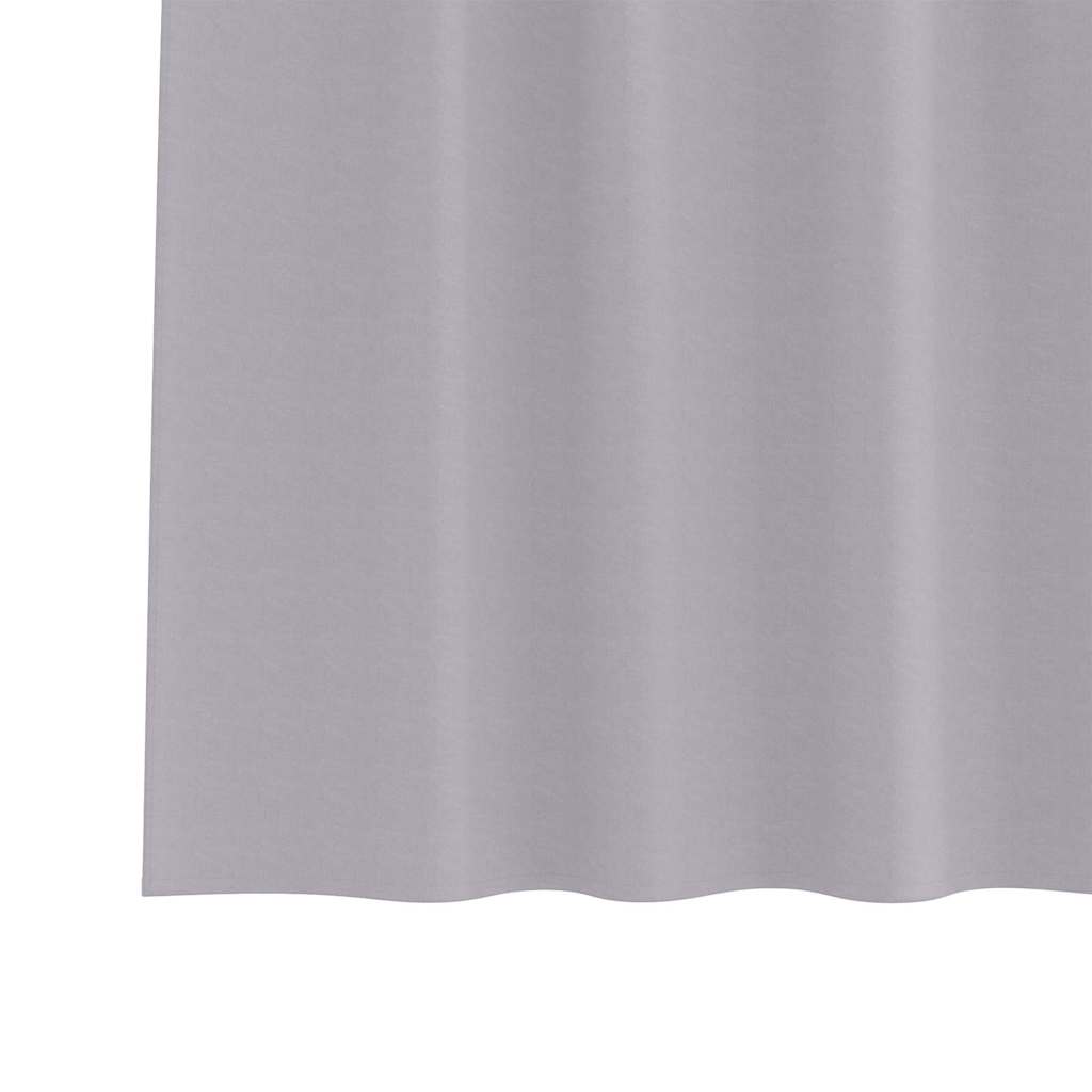 Fekete Függöny Gyűrűkkel 2 pcs Fém Szürke 140 x 140 cm