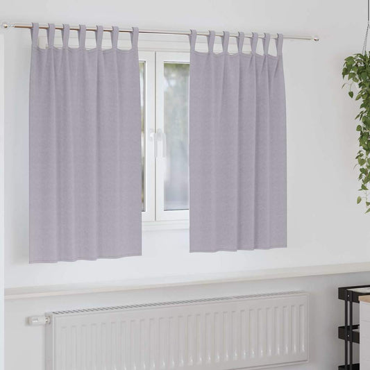 Fekete Függöny Gyűrűkkel 2 pcs Fém Szürke 140 x 140 cm