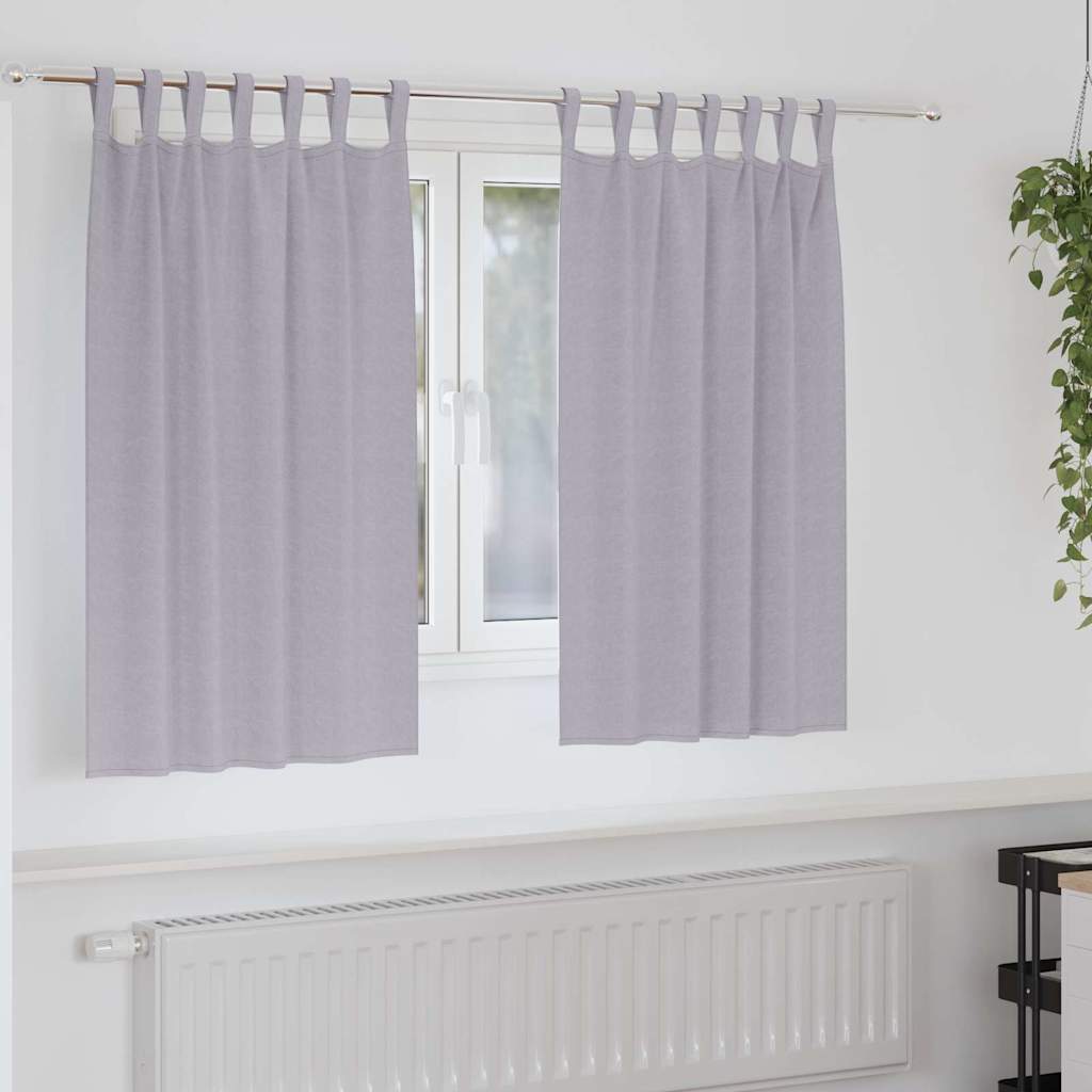 Fekete Függöny Gyűrűkkel 2 pcs Fém Szürke 140 x 140 cm
