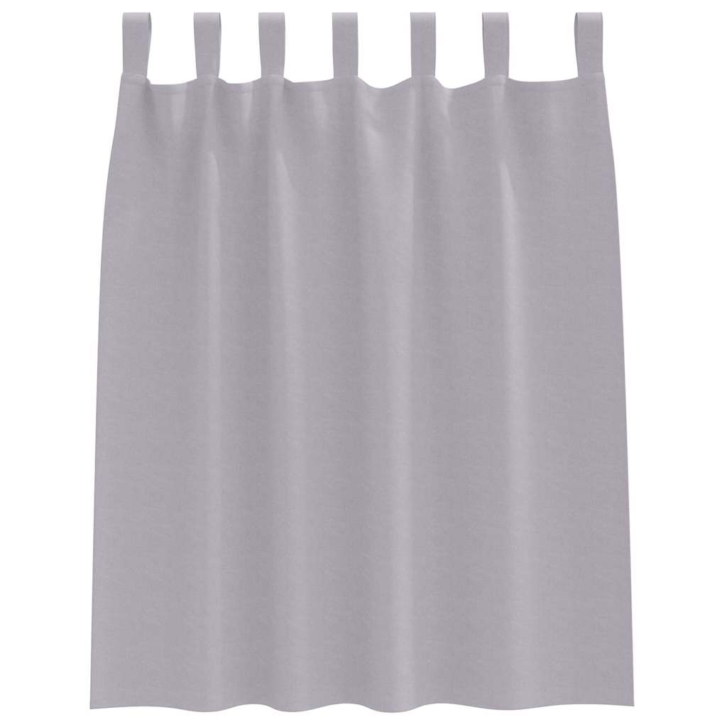 Fekete Függöny Gyűrűkkel 2 pcs Fém Szürke 140 x 140 cm