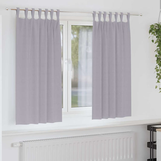 Fekete Függöny Gyűrűkkel 2 pcs Fém Szürke 175 x 140 cm
