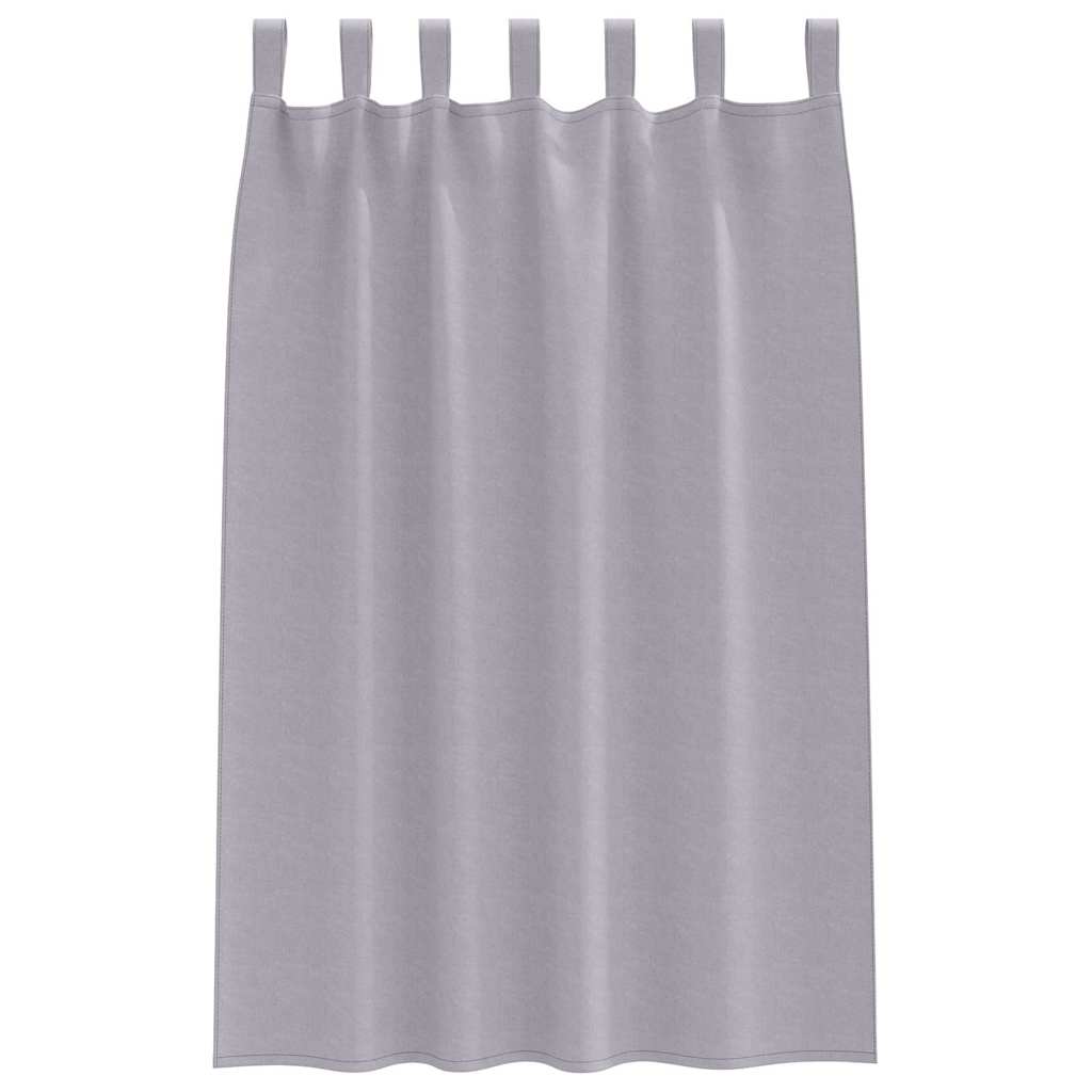 Fekete Függöny Gyűrűkkel 2 pcs Fém Szürke 175 x 140 cm