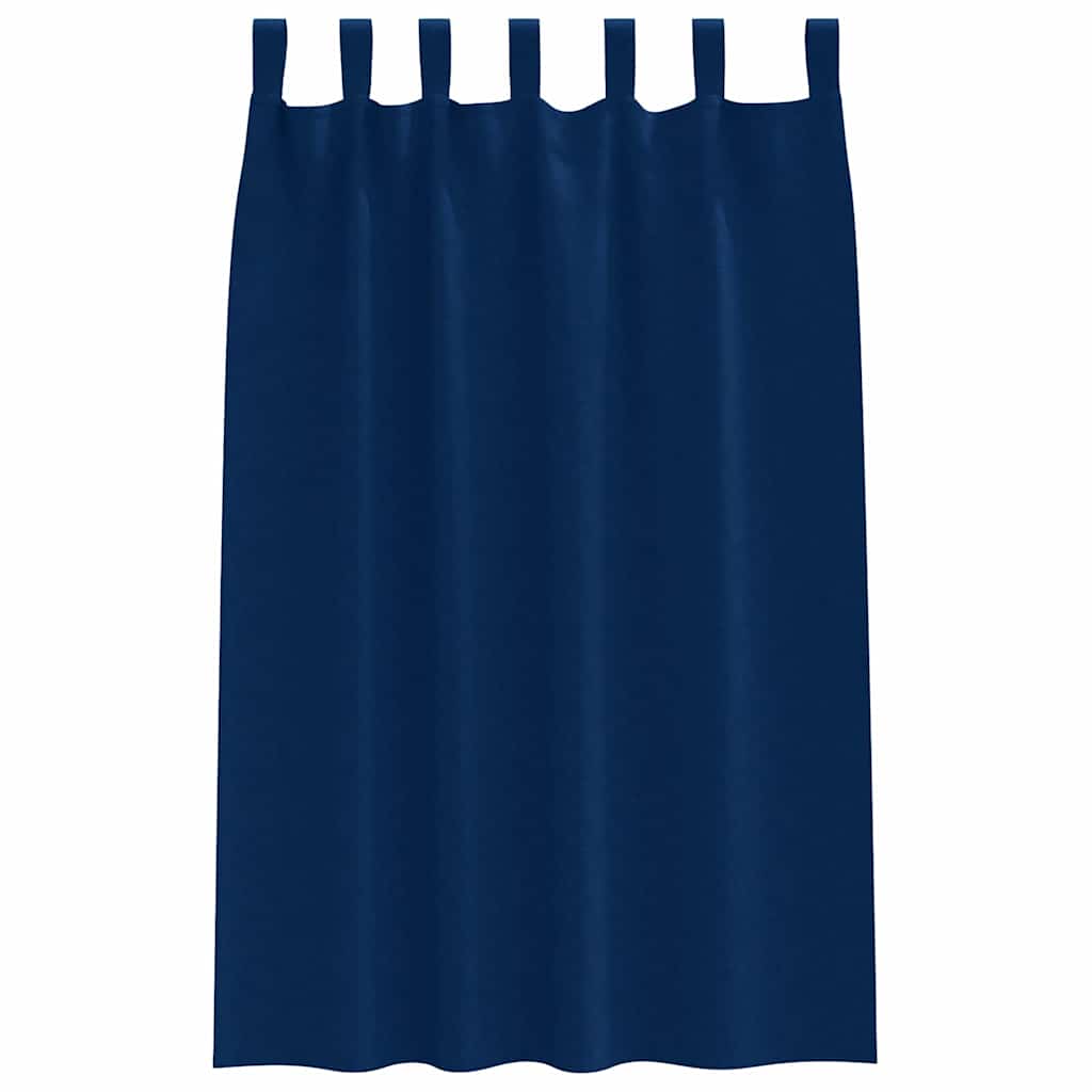 Fekete Függöny Gyűrűkkel 2 pcs Sötét kék 175 x 140 cm