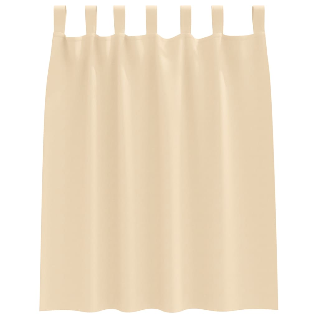 Fekete Függöny Gyűrűkkel 2 pcs Krém 140 x 140 cm Poliészter