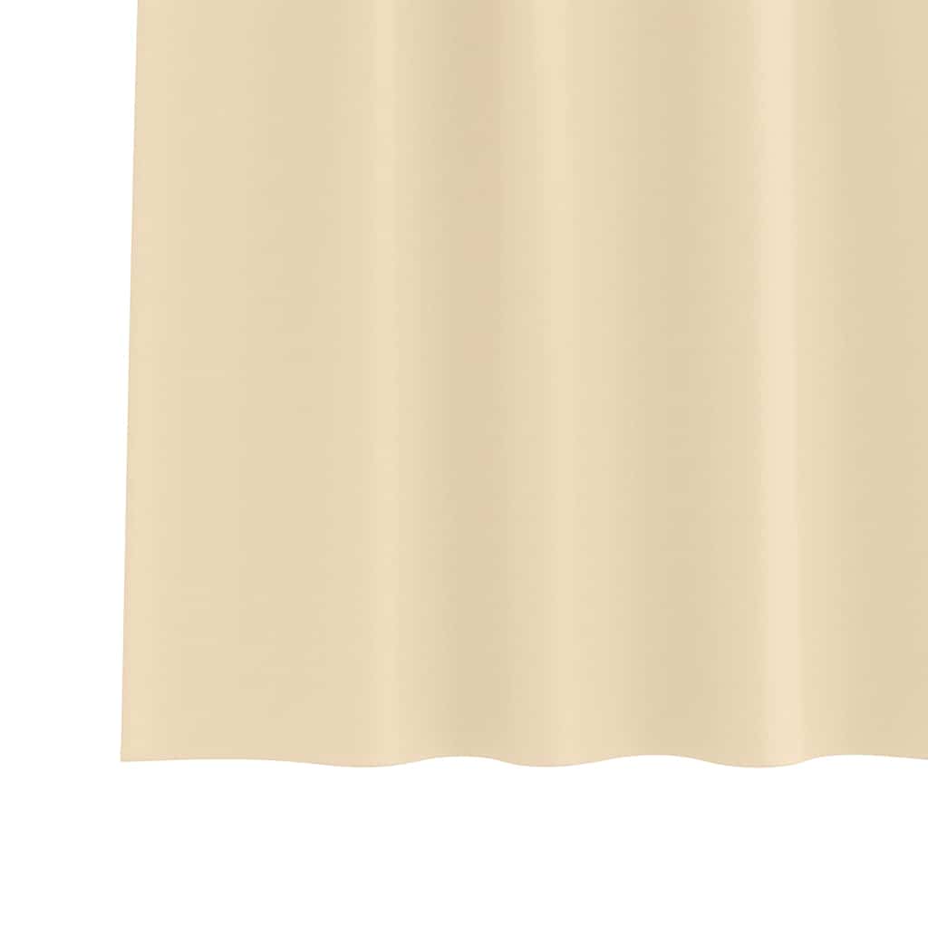 Fekete Függöny Gyűrűkkel 2 pcs Krém 225 x 140 cm Poliészter