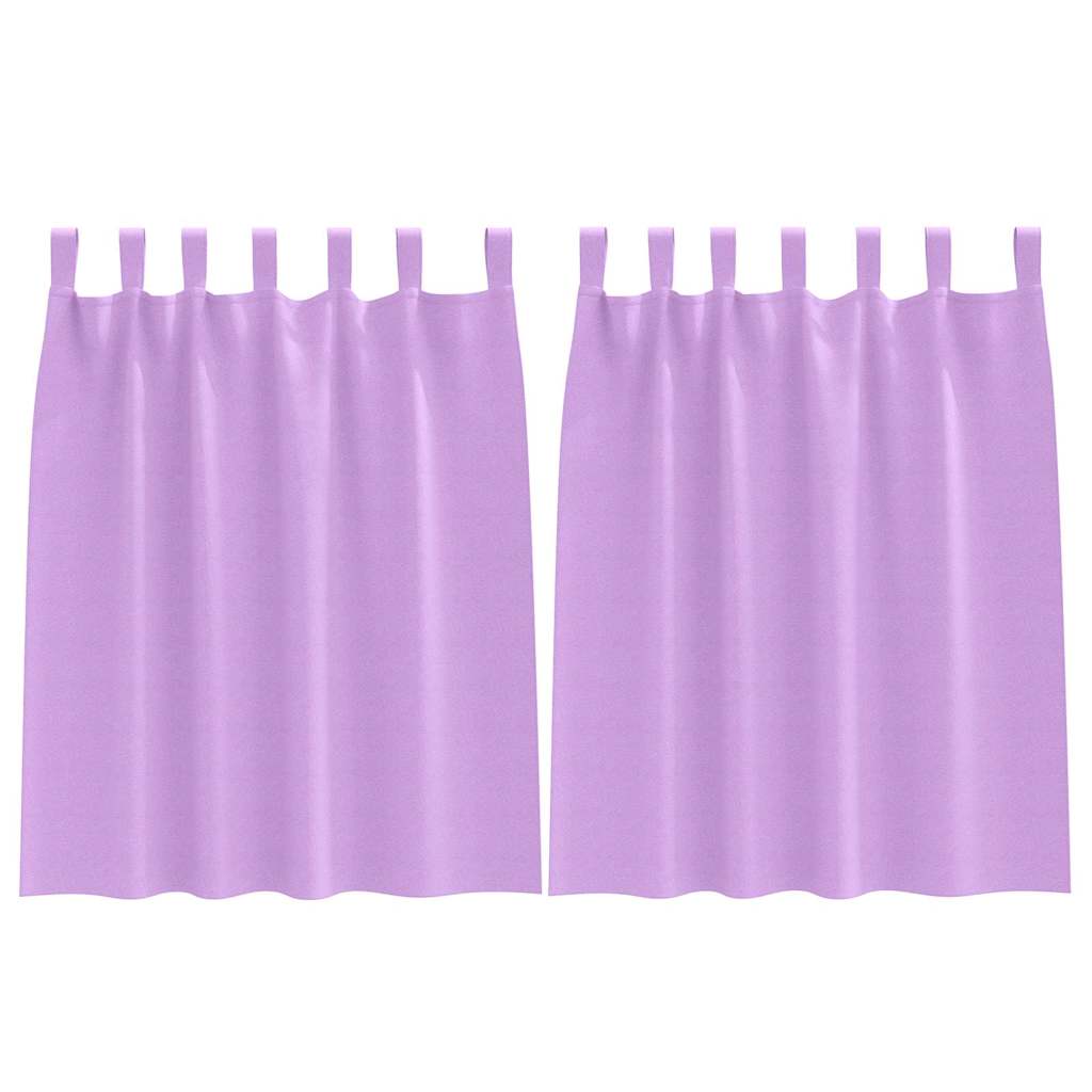 Fekete Függöny Gyűrűkkel 2 pcs Lila 140 x 140 cm Poliészter