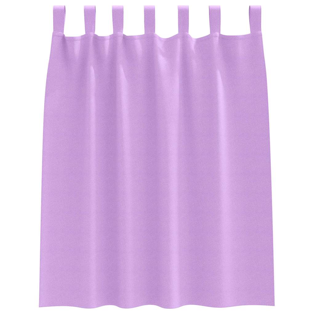 Fekete Függöny Gyűrűkkel 2 pcs Lila 140 x 140 cm Poliészter