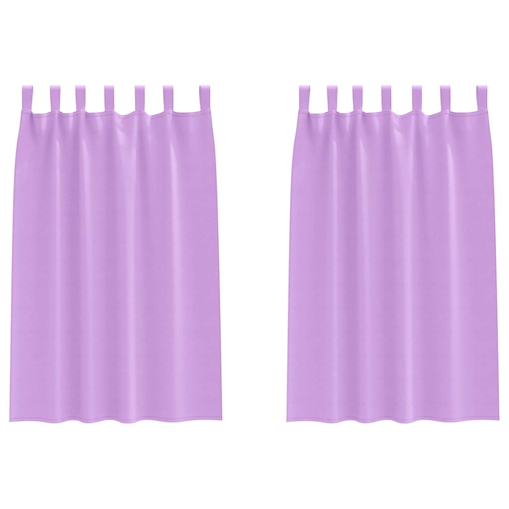 Fekete Függöny Gyűrűkkel 2 pcs Lila 175 x 140 cm Poliészter