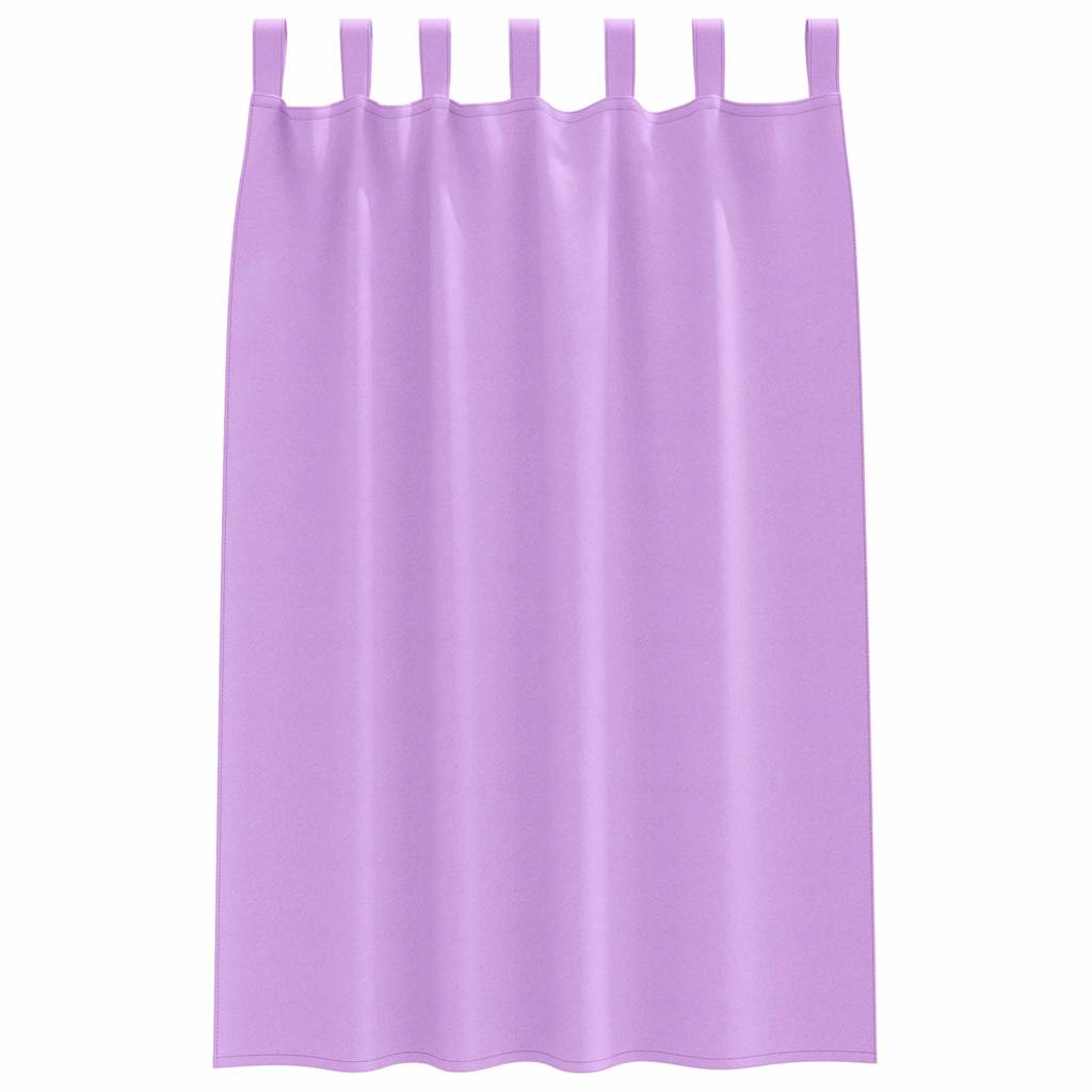 Fekete Függöny Gyűrűkkel 2 pcs Lila 175 x 140 cm Poliészter