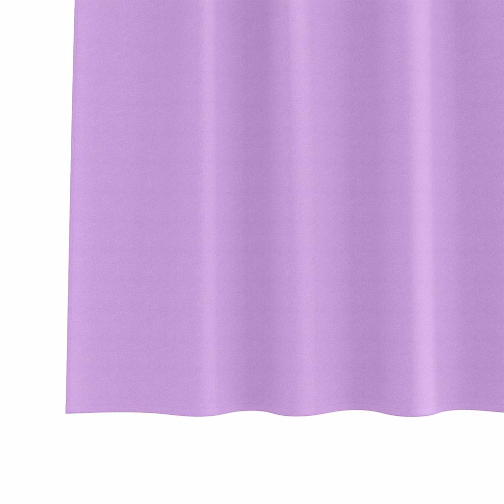 Fekete Függöny Gyűrűkkel 2 pcs Lila 245 x 140 cm Poliészter