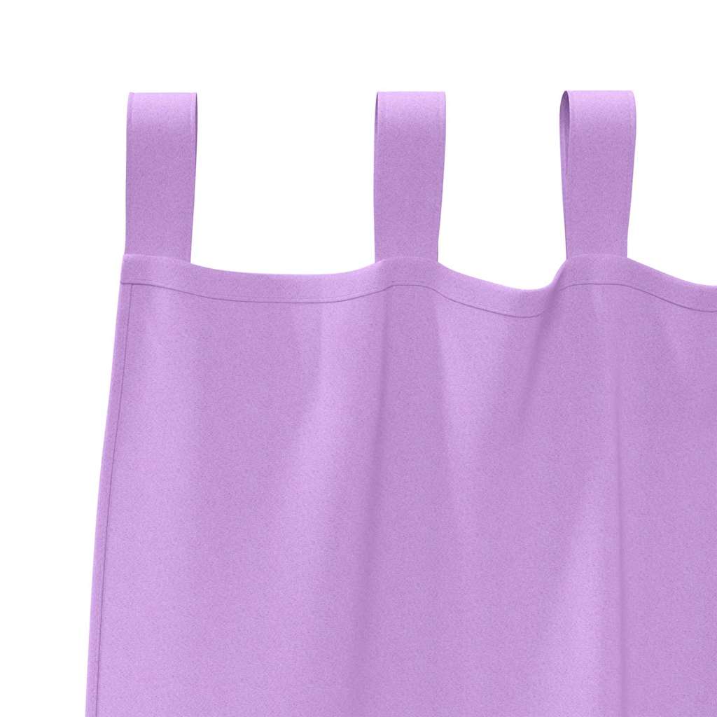Fekete Függöny Gyűrűkkel 2 pcs Lila 260 x 140 cm Poliészter