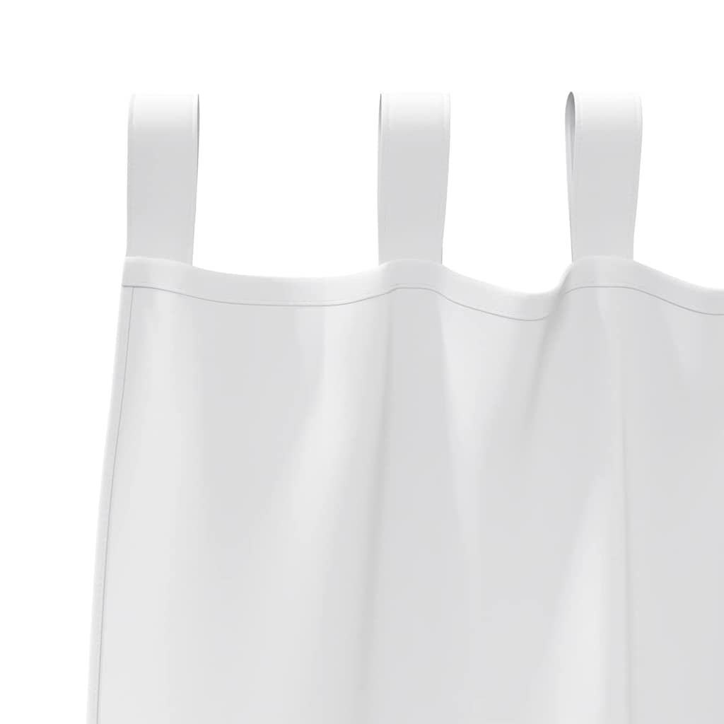 Fekete Függöny Gyűrűkkel 2 pcs Tiszta Fehér 175 x 140 cm