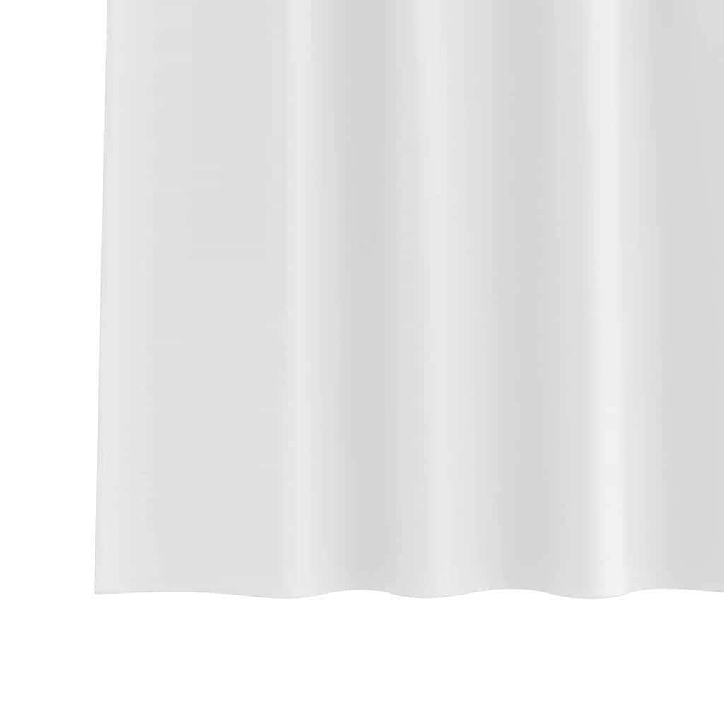 Fekete Függöny Gyűrűkkel 2 pcs Tiszta Fehér 175 x 140 cm