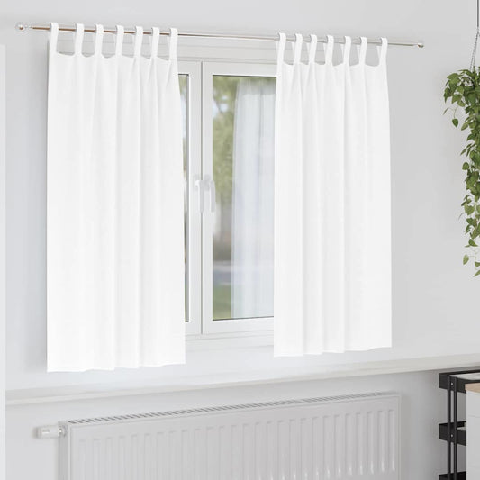 Fekete Függöny Gyűrűkkel 2 pcs Tiszta Fehér 175 x 140 cm