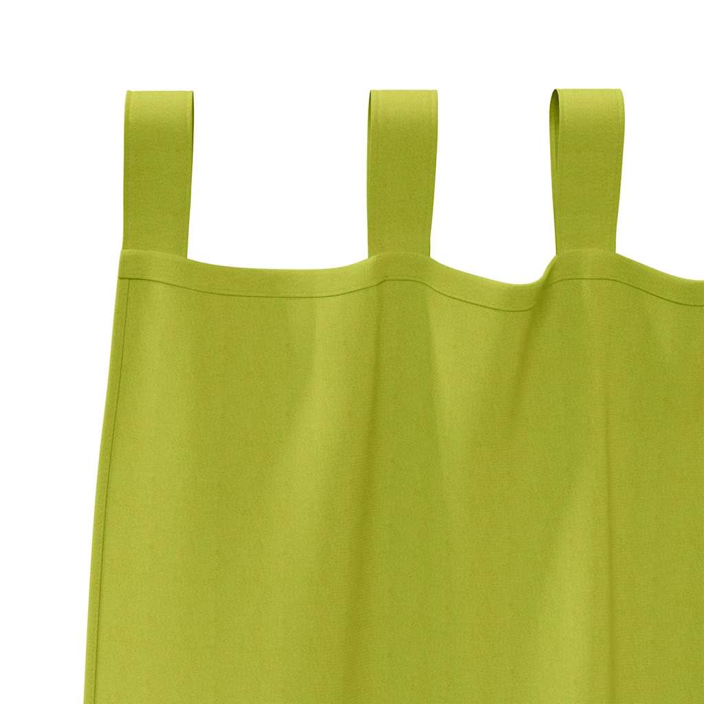 Fekete Függöny Gyűrűkkel 2 pcs Zöld 140 x 140 cm Poliészter