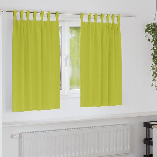 Fekete Függöny Gyűrűkkel 2 pcs Zöld 140 x 140 cm Poliészter
