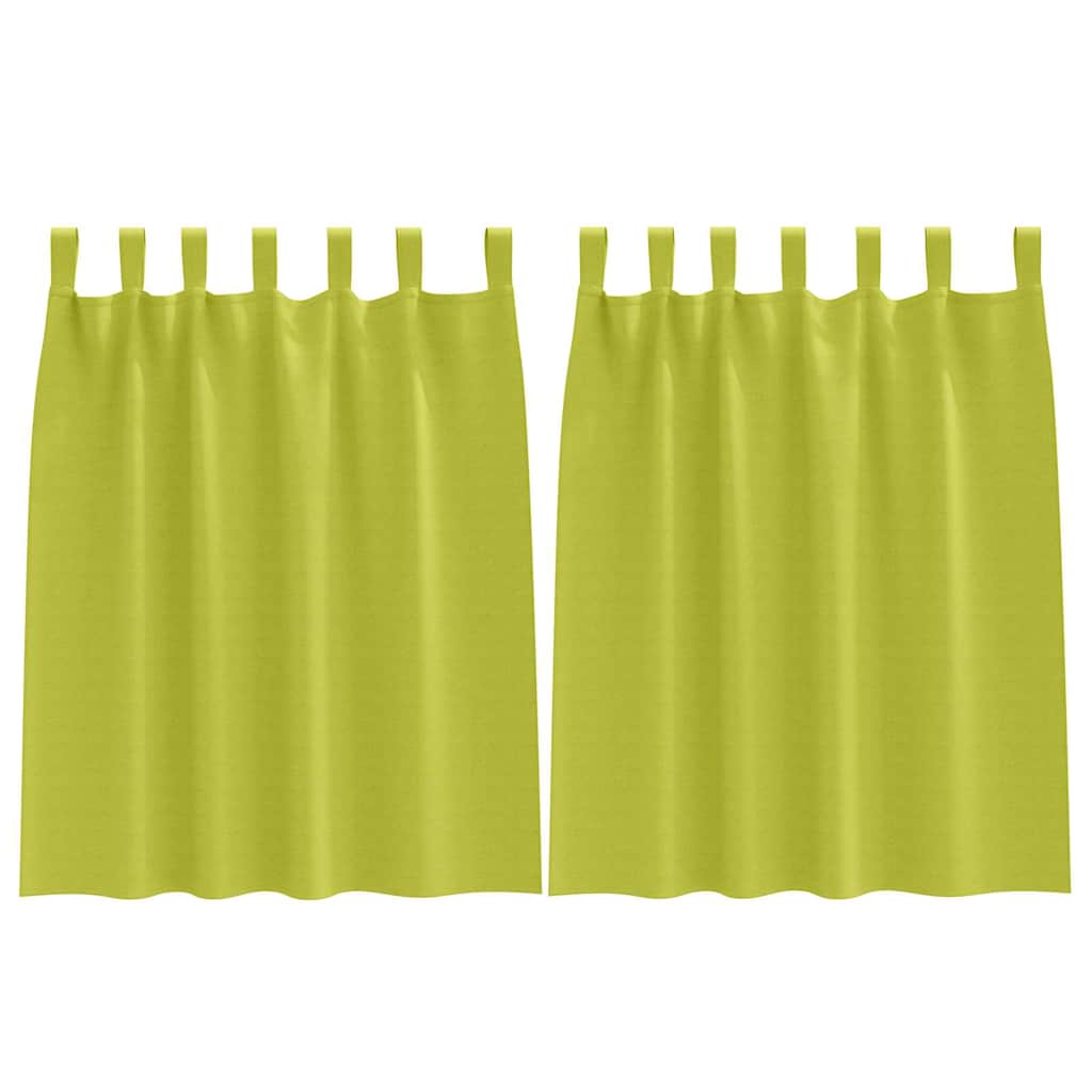 Fekete Függöny Gyűrűkkel 2 pcs Zöld 140 x 140 cm Poliészter