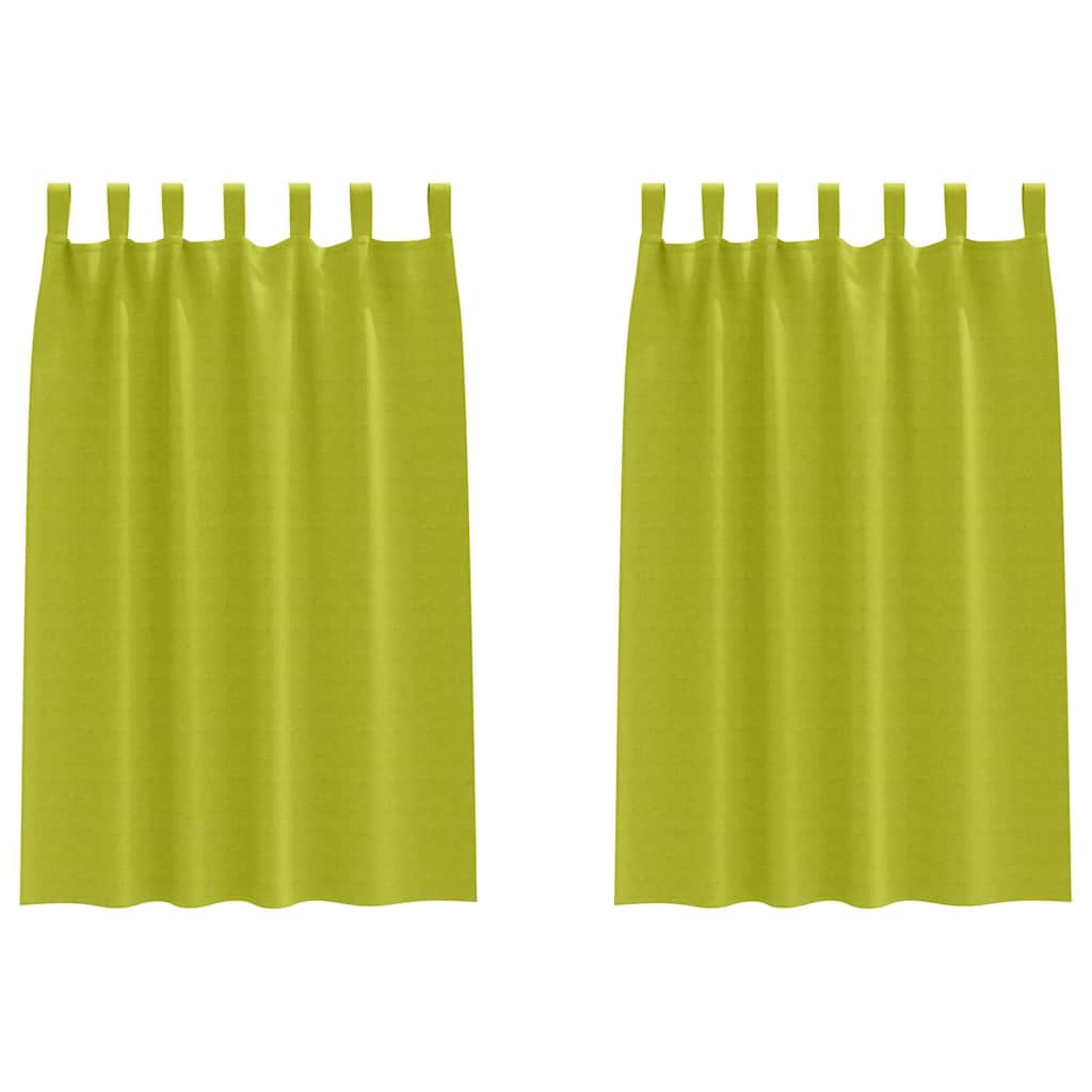 Fekete Függöny Gyűrűkkel 2 pcs Zöld 175 x 140 cm Poliészter