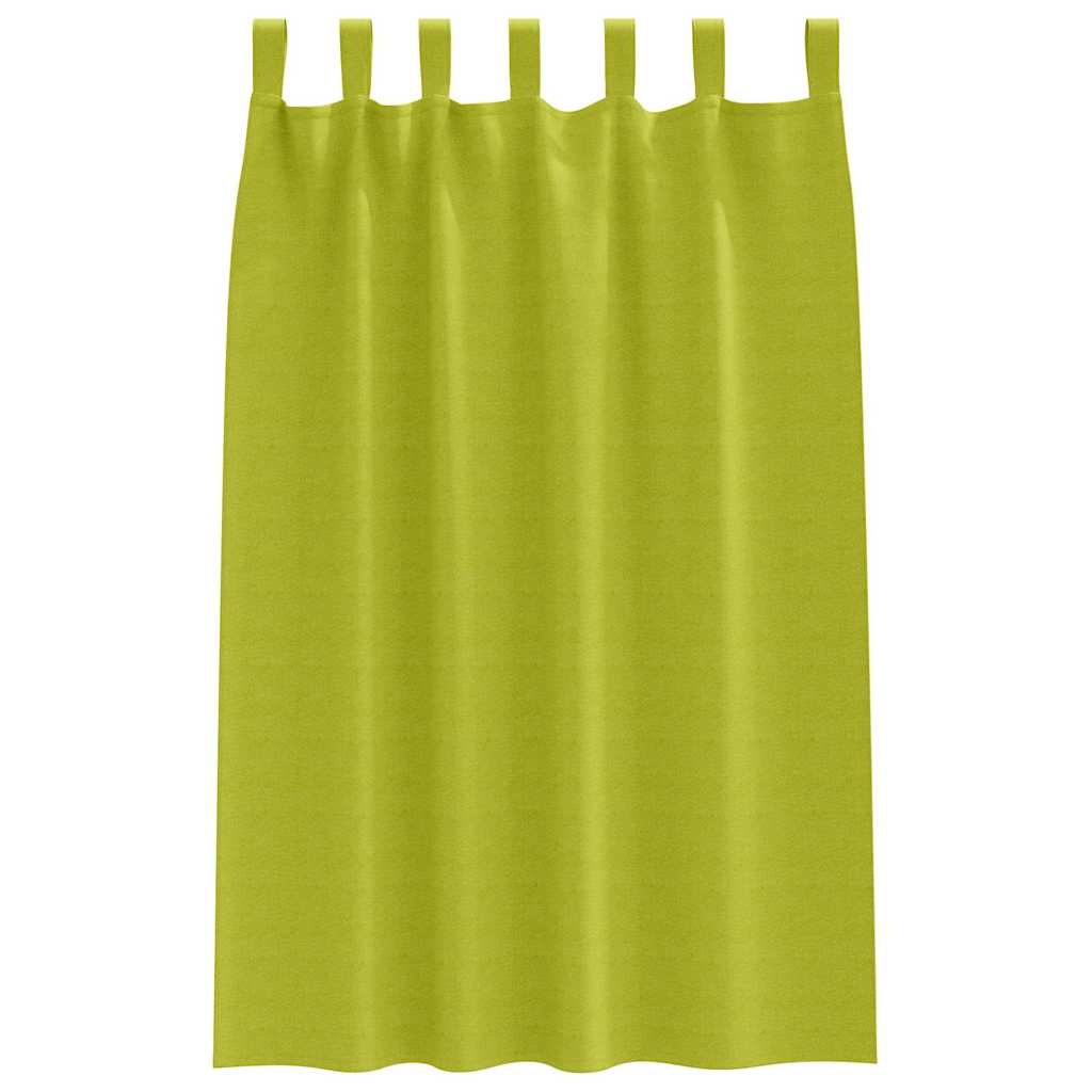 Fekete Függöny Gyűrűkkel 2 pcs Zöld 175 x 140 cm Poliészter