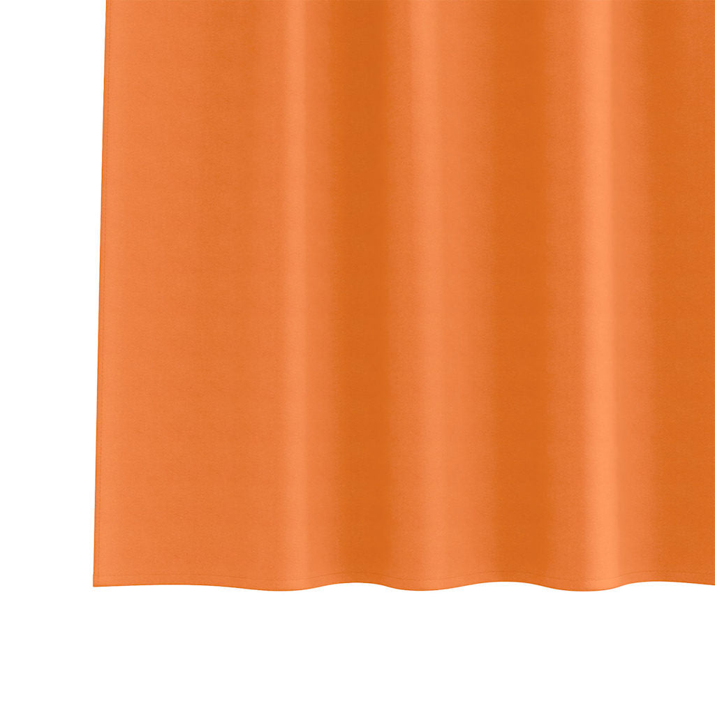 Fekete Függöny Gyűrűkkel 2 pcs Élénk narancs 225 x 140 cm