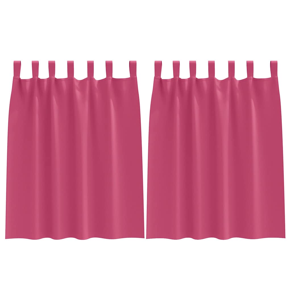 Fekete Függöny Gyűrűkkel 2 pcs Élénk rózsaszín 140 x 140 cm