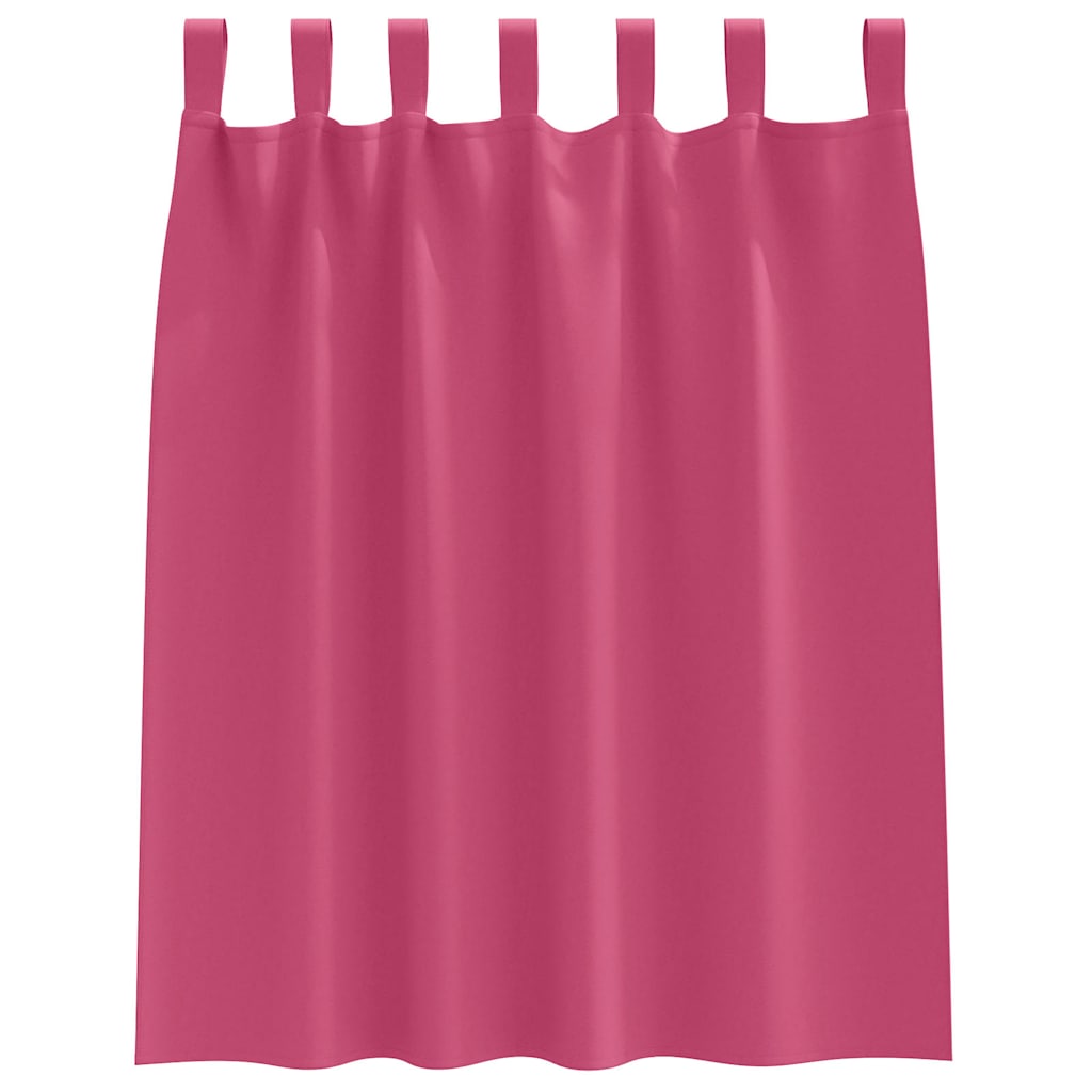Fekete Függöny Gyűrűkkel 2 pcs Élénk rózsaszín 140 x 140 cm
